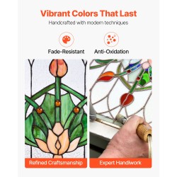 Värillinen lasipaneeli metallikehyksellä 810 x 433 mm ripustettava ikkuna tai seinäkoriste