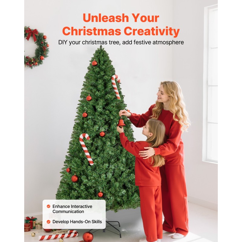 Keinotekoinen joulukuusi noin 1,8 m 1250 oksankärkeä palon hidastavat PVC-neulaset