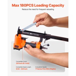 Paineilmakäyttöinen verhoiluniittain alumiinirunko 4–16 mm niitit 180 kpl