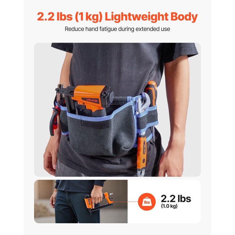 Paineilmatoiminen niittipyssy alumiiniseosrunko T50 4–16 mm 100 niitin lipas verhoiluun ja puutöihin