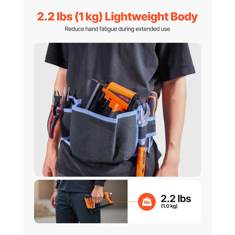 Paineilma-niittipyssy alumiiniseos 12,8 mm kruunu 6–16 mm niitit 100 kpl verhoiluun