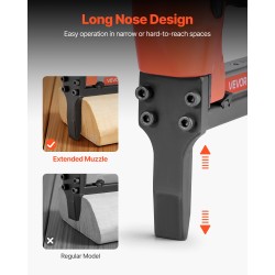 Paineilmaniittain alumiinirunko 12,8 mm kruunu 6–16 mm verhoilu puutyöt