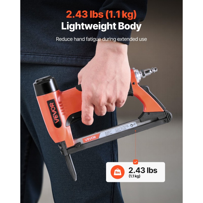 Paineilmaniittain alumiinirunko 12,8 mm kruunu 6–16 mm verhoilu puutyöt