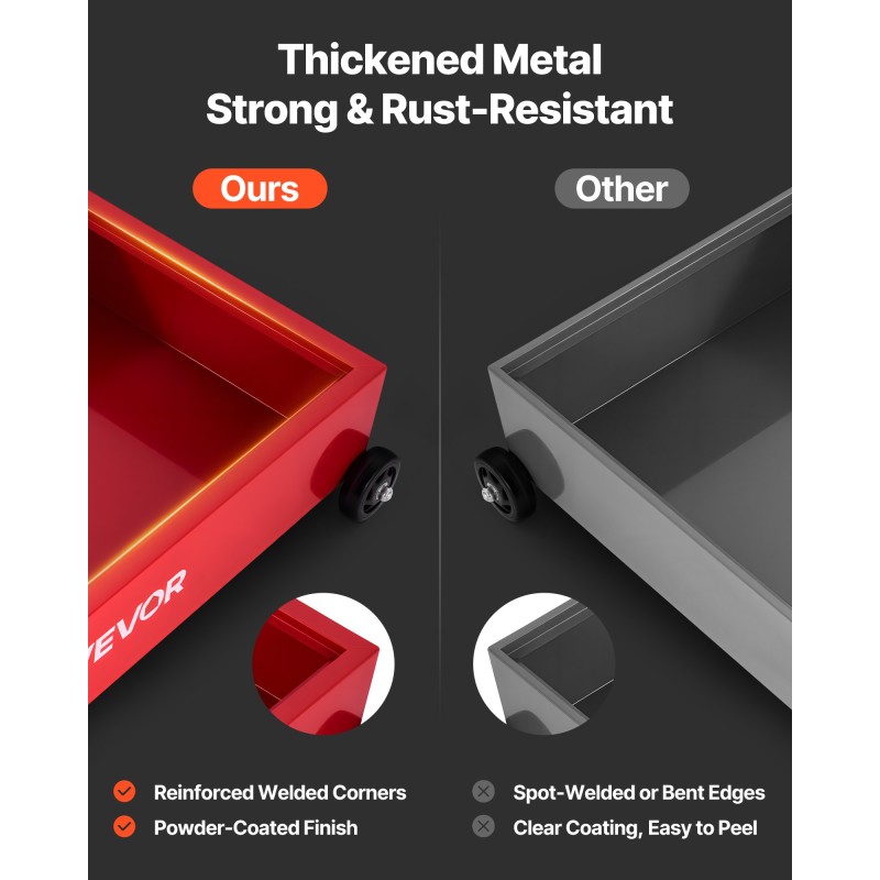 Öljynkeräysastia matalaprofiilinen 75,7 l pyörillä T-kahvalla manuaalipumpulla