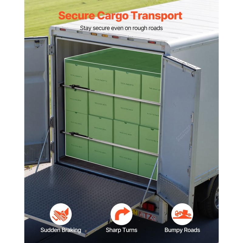 Kuormansidontatangot 2 kpl hiiliteräs säädettävät 2261–2642 mm räikkämekanismilla