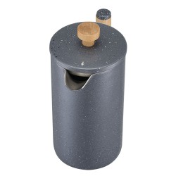 Pressopannu ruostumattomasta teräksestä 1 l kaksikerroksinen tyhjiöeristetty puuvarrella verkkosuodattimella