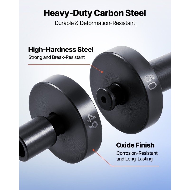 Laakeripuristinsarja 52-osainen hiiliteräs 49 holkkia säilytyslaatikko polkupyöriin ja autoihin