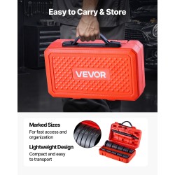 Laakeripuristinsarja 52-osainen hiiliteräs 49 holkkia säilytyslaatikko polkupyöriin ja autoihin