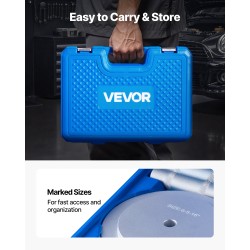 Laakeripuristinsarja 7-osainen metallinen ruosteenkestävä sisältää holkit ja laukku