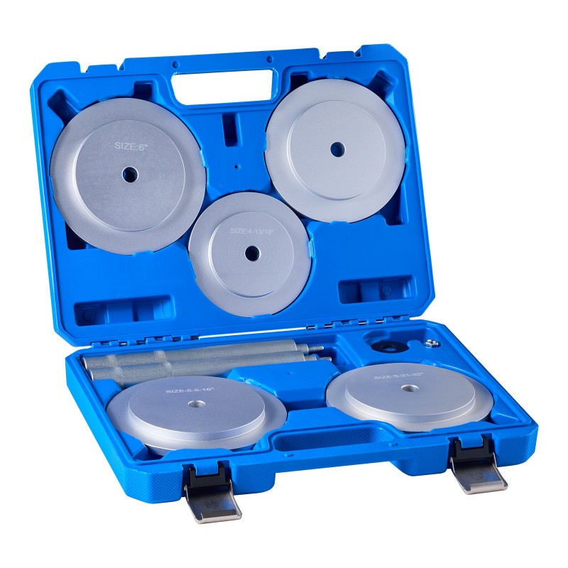 Laakeripuristinsarja 7-osainen metallinen ruosteenkestävä sisältää holkit ja laukku