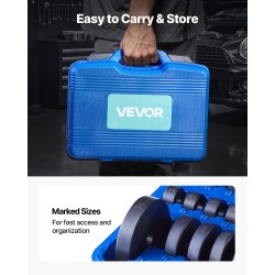 Laakeripuristinsarja metallinen 66 osaa 49 holkkia jakoavaimella polkupyörille ja autoille