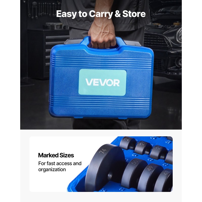 Laakeripuristinsarja metallinen 66 osaa 49 holkkia jakoavaimella polkupyörille ja autoille