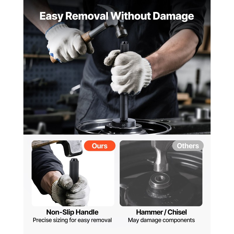 Laakeriprässisarja 68 osaa metallia musta pintakäsittely sisältää avaimen polkupyörille moottoripyörille autoihin