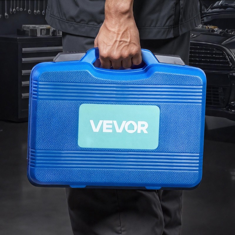 Laakeriprässisarja 68 osaa metallia musta pintakäsittely sisältää avaimen polkupyörille moottoripyörille autoihin