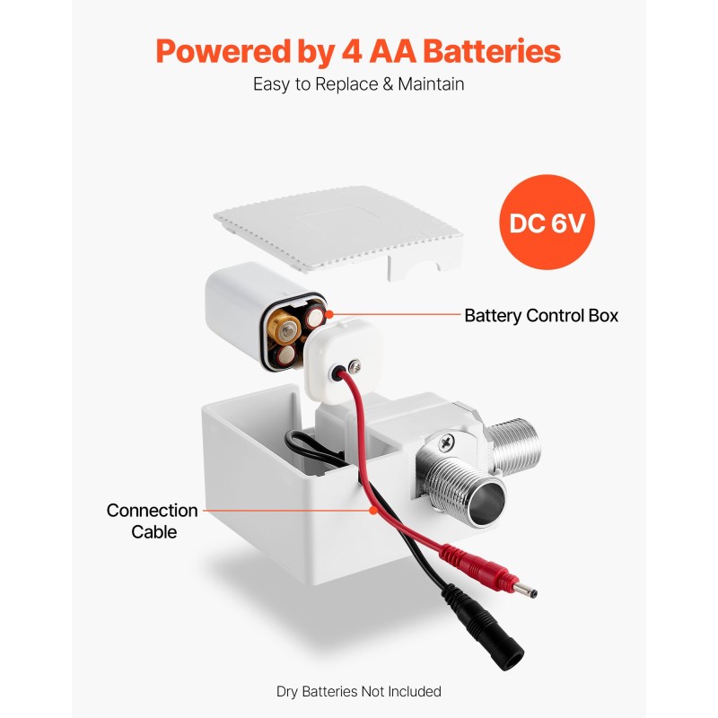 Kosketusvapaa pesuallashana infrapunatunnistimella mattamusta ruostumaton teräs 14 senttimetriä