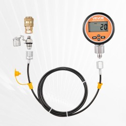 Digitaalinen hydraulinen painetestaussarja ruostumaton teräs 0–700 bar G1/8-liitäntä 1,6 m letku