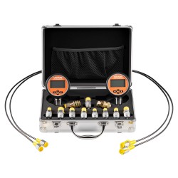 Digitaalinen hydraulinen paineentestaussarja SUS304 kierteillä kaivinkoneille 0-700 bar 9 testiliitintä 2 letkua