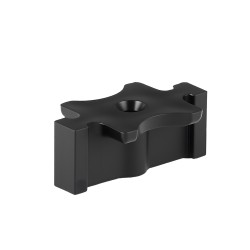 Piilokiinnikkeet komposiittiterassilaudoille musta polypropeeni ja ruostumaton teräs 250 kpl 6,5 millimetrin rako