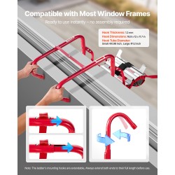 Hätäpoistumistikkaat alumiiniseos 15,24 m turvahihna 5–6 kerroksen rakennuksiin 453,6 kg kantavuus