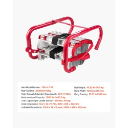 Alumiininen hätätikas 7,62 m 3-kerroksisiin rakennuksiin 453,6 kg kantavuus
