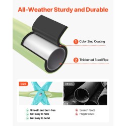 Kiipeilykupoli teräs 305 cm lautaskeinulla 453 kg kantavuus 3–10-vuotiaille