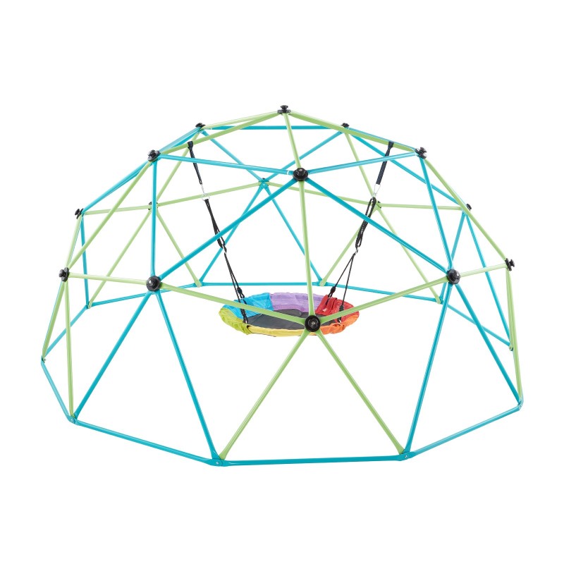 Kiipeilykupoli teräs 305 cm lautaskeinulla 453 kg kantavuus 3–10-vuotiaille