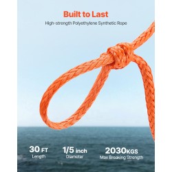 Sähköinen venevinssi 12 voltin 900 kilogramman vetokyvyllä köydellä ja käsikäytöllä