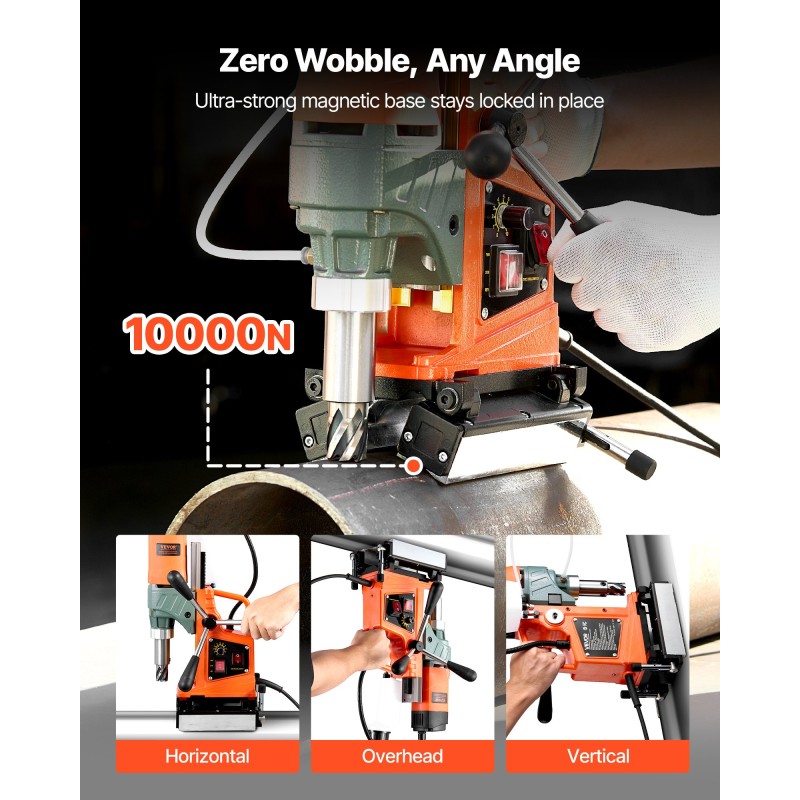 Magneettinen pylväsporakone 1400 wattia 50 millimetriä 11 ydinporanterää teollisuus ja kotitalouskäyttöön