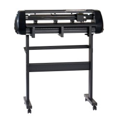 Vinyylileikkuri 720 mm syöttöleveys 600 mm leikkausleveys kaksiteräinen LED-näyttö jalustalla