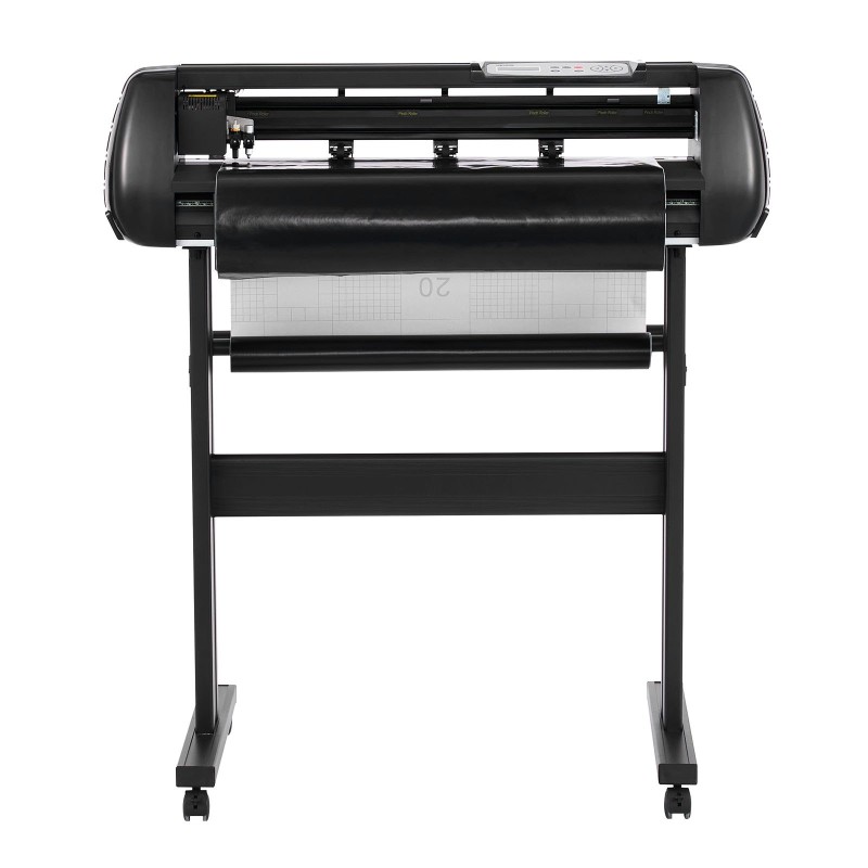 Vinyylileikkuri 720 mm syöttöleveys 600 mm leikkausleveys kaksiteräinen LED-näyttö jalustalla