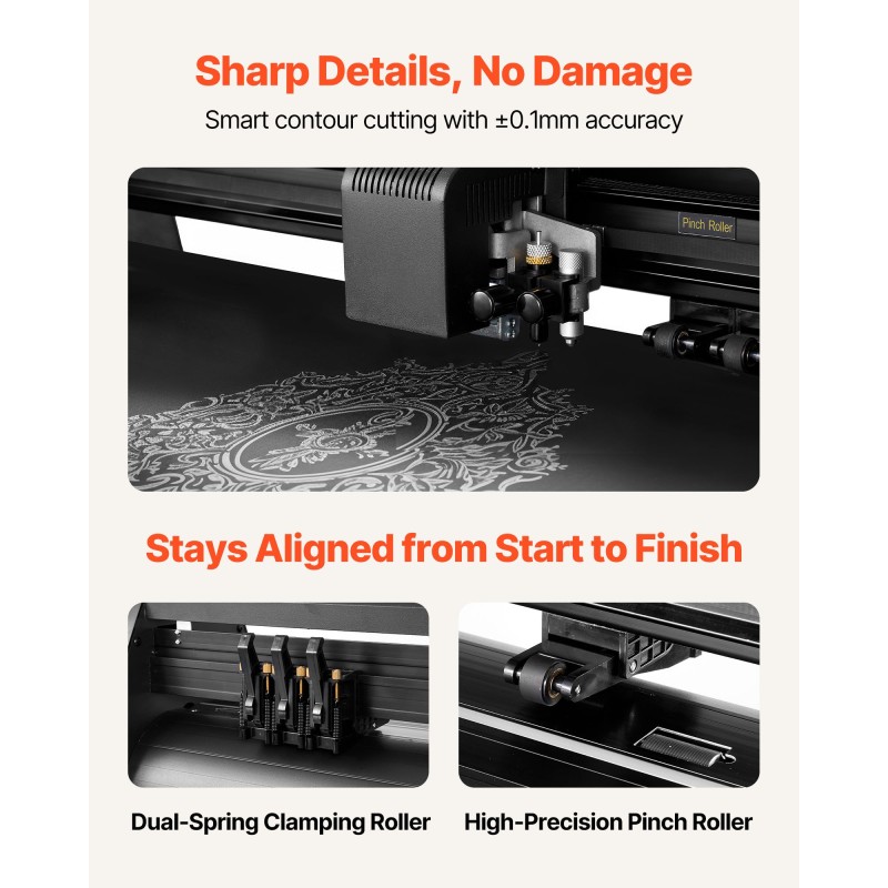 Vinyylileikkuri 720 mm syöttöleveys 600 mm leikkausleveys alumiiniseosrunko