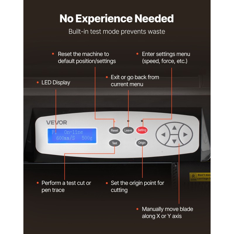 Vinyylileikkuri 1350 mm syöttöleveys 1230 mm leikkausleveys ABS-muovi ja alumiiniseosrunko kaksoisterärakenne