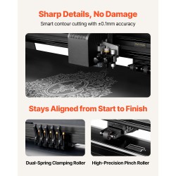 Vinyylileikkuri 1350 mm syöttöleveys 1230 mm leikkausleveys kaksiterärakenne alumiiniseosrunko