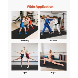 Painimatto 3x1,5 m XPE-vaahtoydin PVC-pintainen rullattava musta