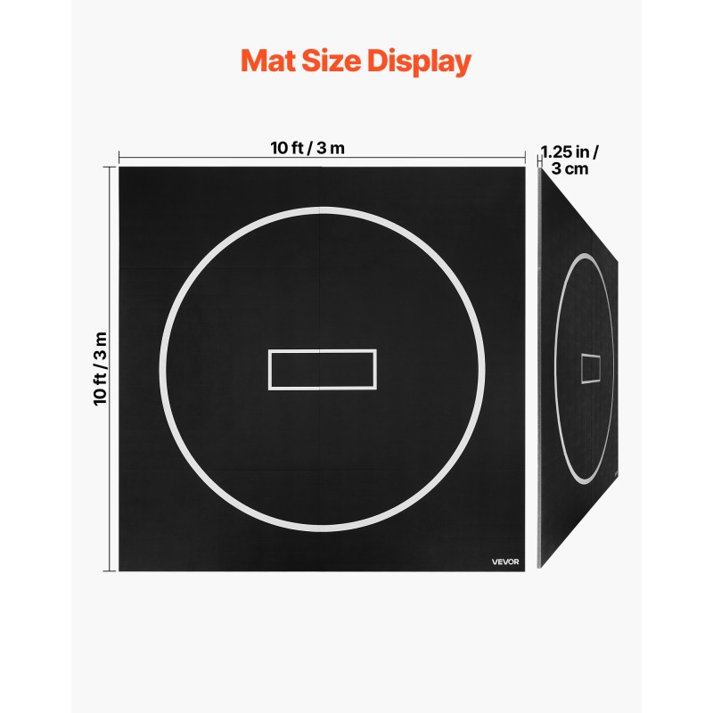 Kamppailumatto kolme kertaa kolme metriä kolme senttiä paksu XPE-vaahdosta PVC-pintainen rullattava
