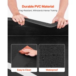 Kamppailumatto kolme kertaa kolme metriä kolme senttiä paksu XPE-vaahdosta PVC-pintainen rullattava