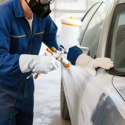 HVLP-maaliruisku 600 ml 3 suutinta 1.3/1.4/1.7 mm ruostumaton teräs ja messinki