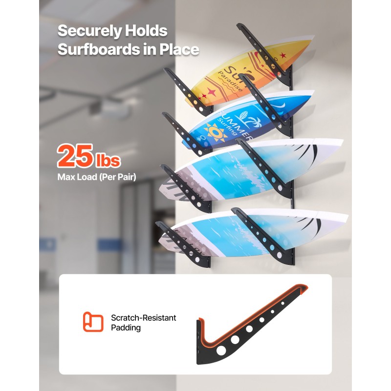 Lautateline seinäkiinnitteinen rautarakenteinen vaakasuora nelitasoinen pehmustetuilla koukuilla