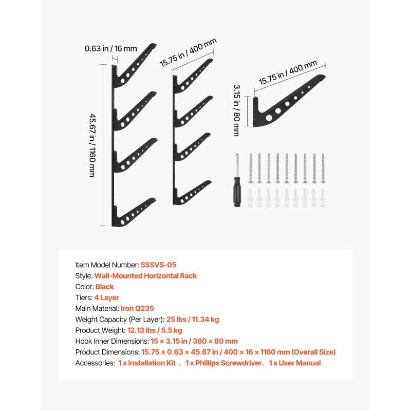 Lautateline seinäkiinnitteinen rautarakenteinen vaakasuora nelitasoinen pehmustetuilla koukuilla