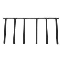 Seinäkiinnitteinen 5 tasoinen teräs lautateline musta laudoille