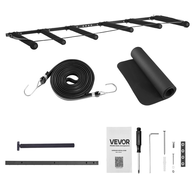 Seinäkiinnitteinen 5-tasoinen teräs lautateline musta laudoille