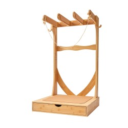 Kolmitasoinen pystysuora puinen lautateline surffilaudoille wakeboardeille lumilaudoille leijalautoille