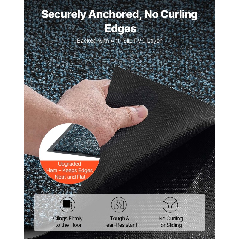 Etumatto polypropyleenipintainen PVC-taustainen 1829×1219 mm liuskesininen sisä- ja ulkokäyttöön