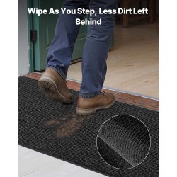 Pitkä käytävämatto polyesteri PVC-tausta 3048×914 mm harmaa