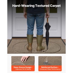 Eteismatto polyesteripinta TPE-tausta sisä- ja ulkokäyttöön 1194 x 813 mm ruskea