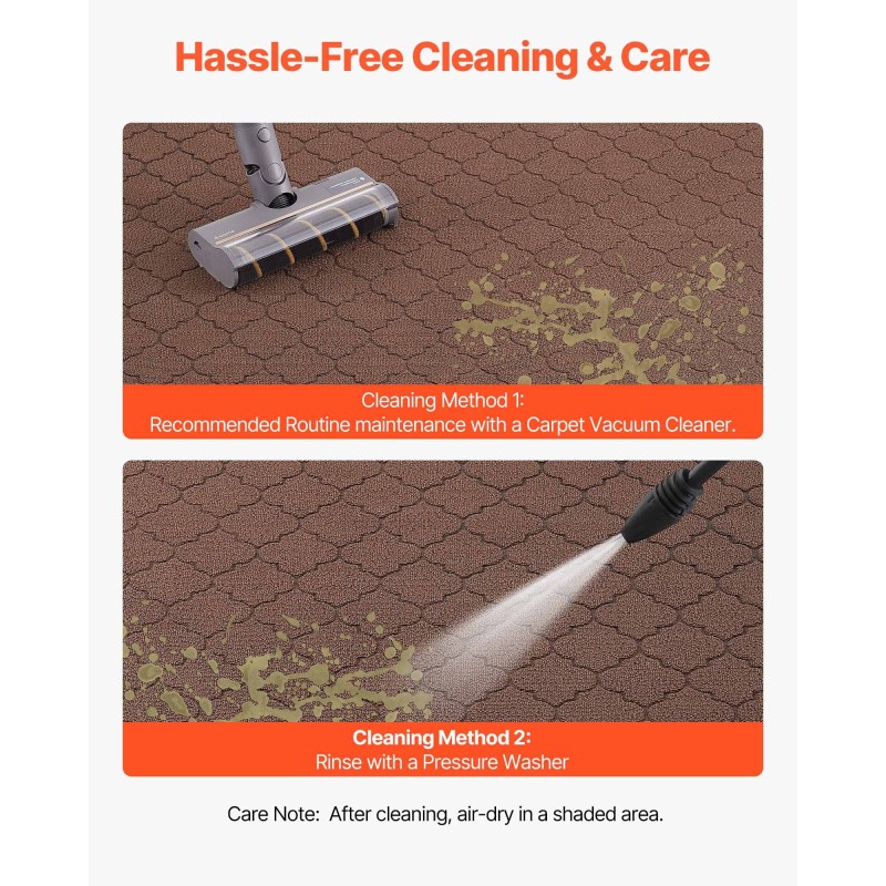 Eteismatto polypropeenipinnalla 1194 x 889 mm TPE-tausta ruskea sisä- ja ulkokäyttöön