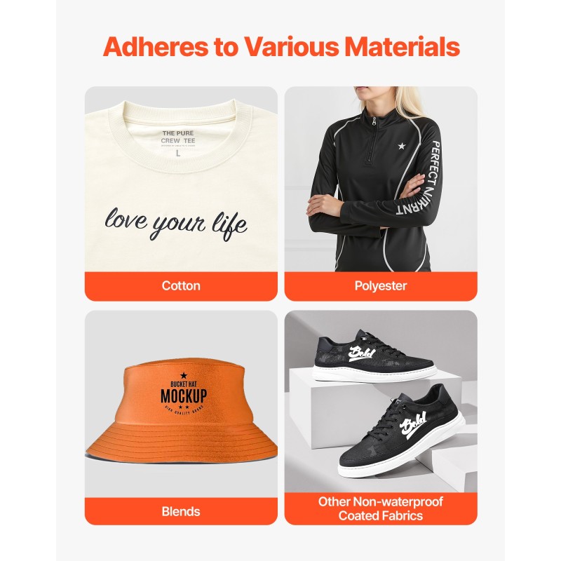 Lämpösiirtokalvorulla PVC kiiltävä musta 0,23 mm 304,8×21336 mm tekstiileille