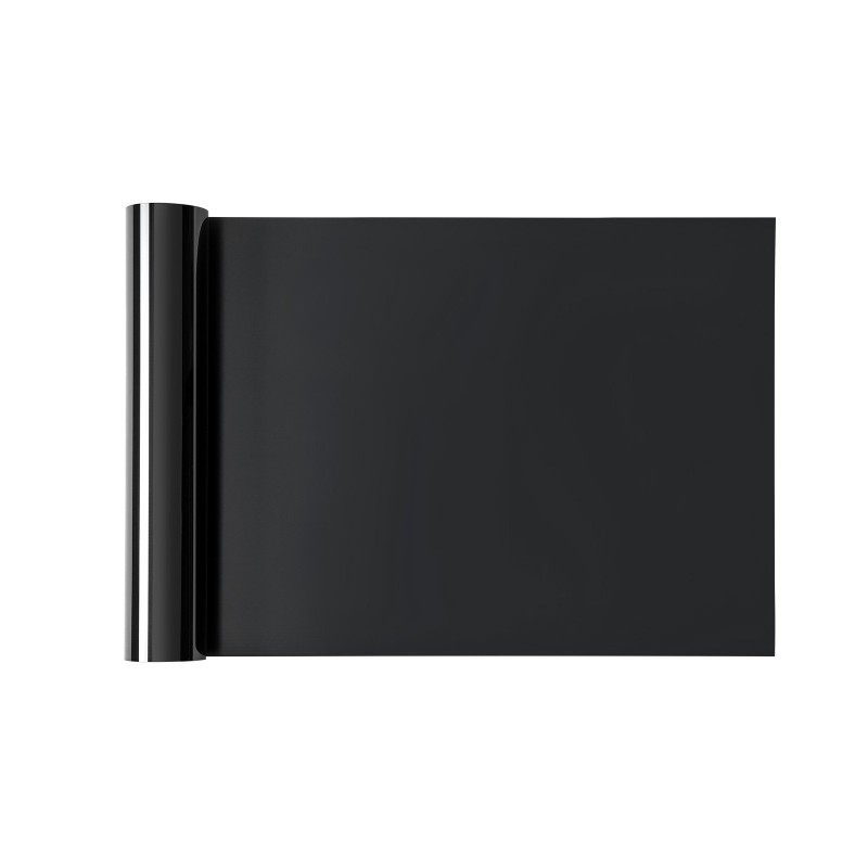 Lämpösiirtokalvorulla PVC-materiaali leveys 12 tuumaa pituus 50 jalkaa kiiltävä musta