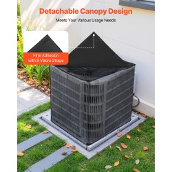 Ulkoyksikön suojapeite vedenpitävä muoviverkko tafti 812x812x914 mm musta