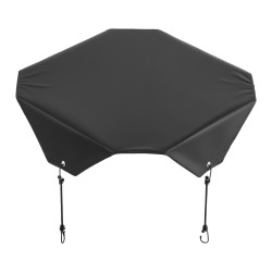 Ilmastointilaitteen ulkoyksikön yläsuojus 190T-tafti PVC-sisuksella 81 x 81 cm musta